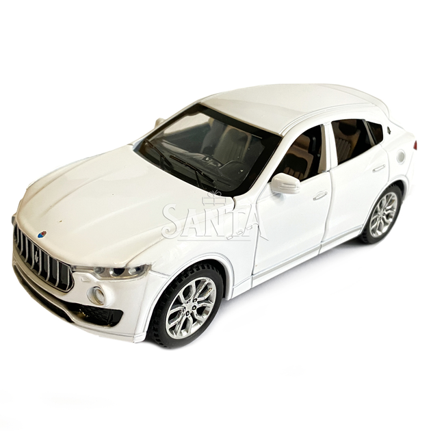 Игрушечная машинка металлическая Maserati Levante Мазерати Леванте АвтоЕксперт белая звук, свет, иннерция, откр. двери, капот, багажник, 14*6*5 см (41094W) - изображение 2