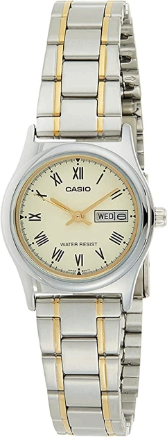 Женские часы Casio LTP-V006SG-9B Серебристые с золотистым - Фото 2 Женские часы Casio LTP-V006SG-9B Серебристые с золотистым - изображение 2