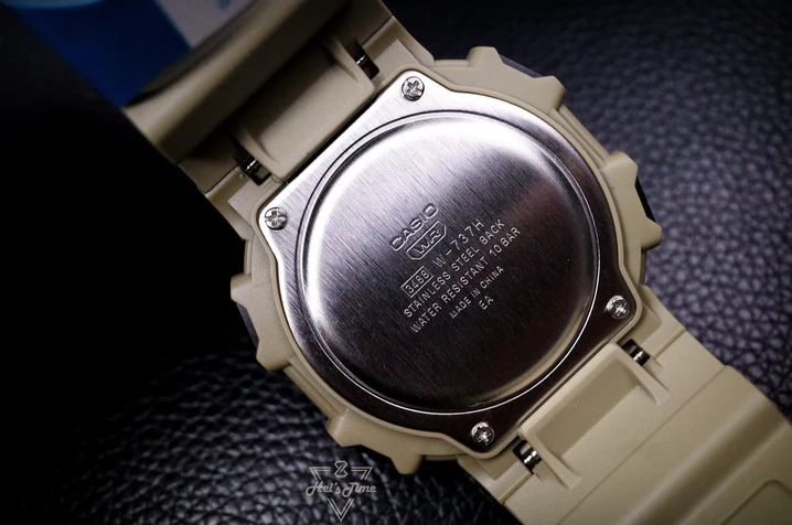 Мужские наручные часы Casio W-737HX-5A Хаки современные - изображение 4