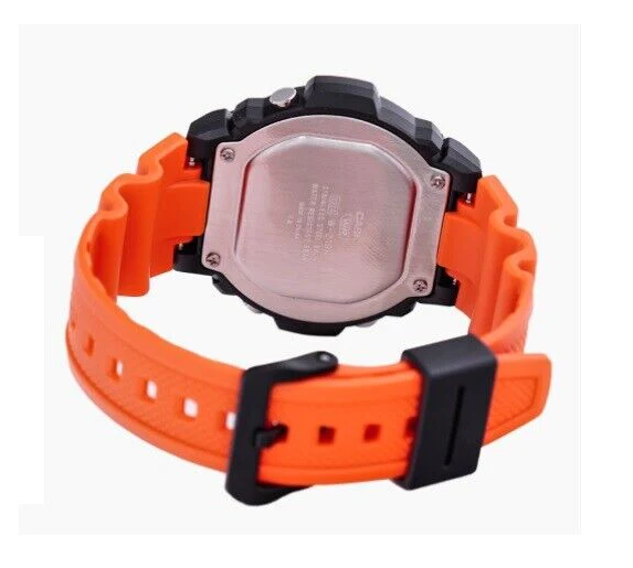 Мужские наручные часы Casio W-219H-4A Черный\Оранжевый - изображение 6