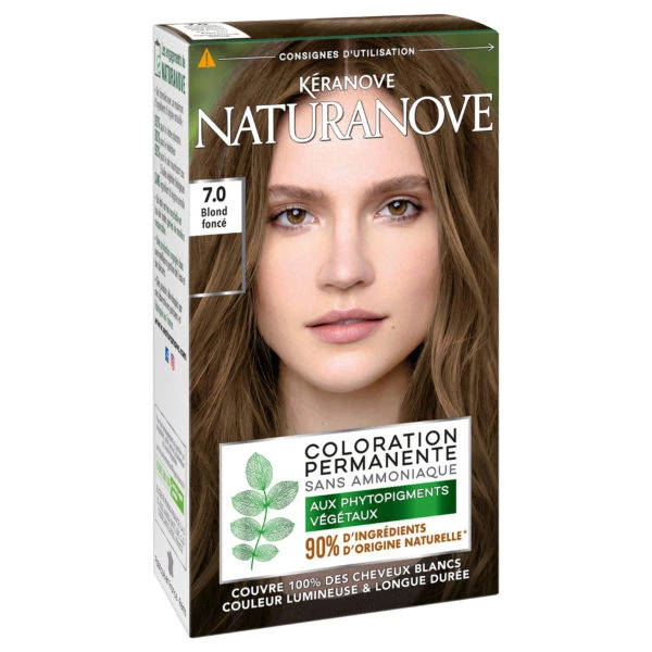 Стойкая Краска без Аммиака KERANOVE NATURANOVE Coloration Permanent 7.0 Блондин 145 мл - Фото 1 Стойкая Краска без Аммиака KERANOVE NATURANOVE Coloration Permanent 7.0 Блондин 145 мл - изображение 1