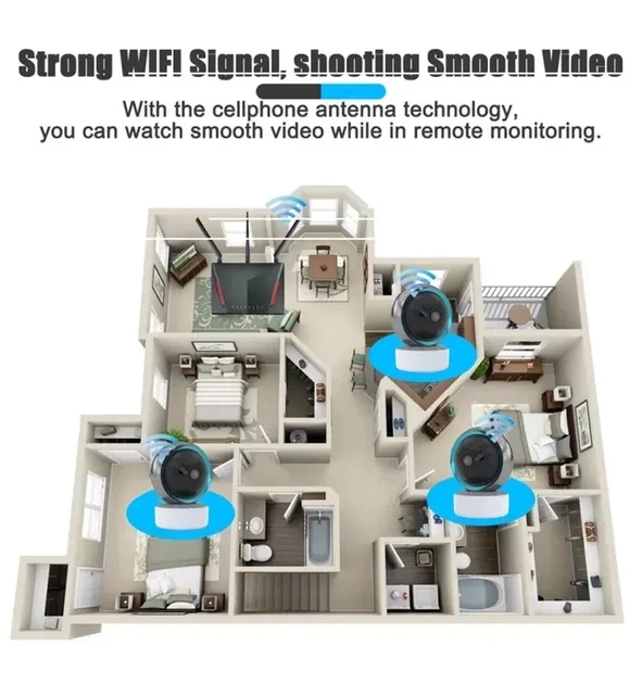Мини камера поворотная Tuya Smart Life 1080р IP Wi-Fi Беспроводная мини камера видеонаблюдения с ночной съемкой - изображение 8