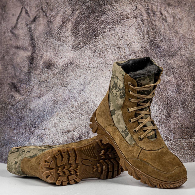 Зимние тактические берцы Nato Койот, Ботинки из натуральной кожи. 45 - изображение 1