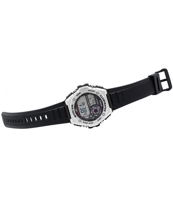 Мужские часы CASIO MWD-100H-9A спортивные Серебро\Черный ремень - изображение 5
