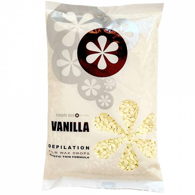 Воск для депиляции пленочный в гранулах "Ваниль" - Simple Use Beauty Depilation Film Wax Drops Vanilla 800g (1102110-91284) - Фото 1 Воск для депиляции пленочный в гранулах "Ваниль" - Simple Use Beauty Depilation Film Wax Drops Vanilla 800g (1102110-91284) - изображение 1
