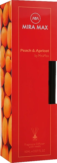 Аромадиффузор + тестер - Mira Max Peach & Apricot Fragrance Diffuser With Reeds 110ml (867535-57721) - Фото 1 Аромадиффузор + тестер - Mira Max Peach & Apricot Fragrance Diffuser With Reeds 110ml (867535-57721) - изображение 1