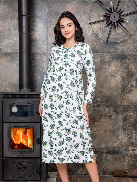 Женская ночная рубашка Sabrina хлопковая с байкой 22065 XL от продавца ...
