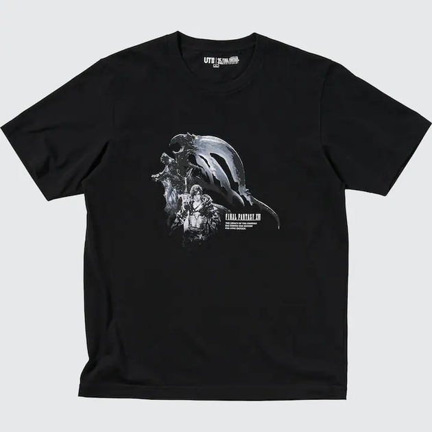 Футболка Uniqlo FINAL FANTASY ANNIVERSARY UT розмір S чорна (449089) - изображение 3