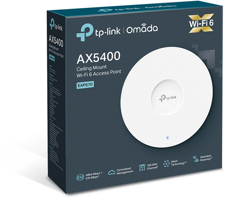 Punkt dostępu TP-LINK Omada EAP670 Wi-Fi 6 (4897098687154/4895252506181) - obraz 6