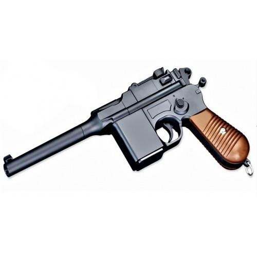 Страйкбольний пістолет Galaxy металевий G.12 Маузер C96 - зображення 1