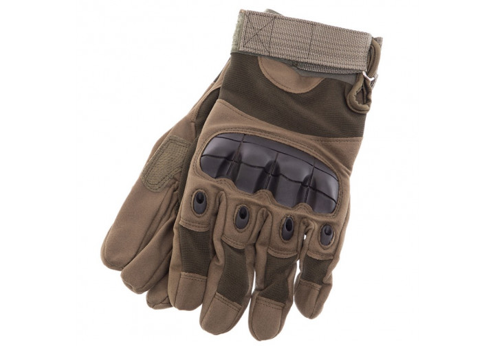 Тактичні рукавиці Military Gloves олива розмір XL (повнопалі воєнні з закритими пальцями осінь-зима для воєнних ЗСУ) US-GO47 - зображення 1
