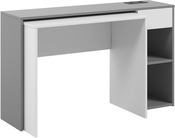 Письменный стол Mesa 130x53x78 см правый Слайдер Белый/Графит (МС-220 ...