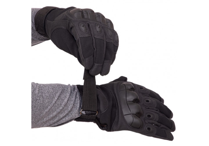 Тактические перчатки T-Gloves размер XL черный (полнопалые военные с закрытыми пальцами осень-зима для военных ВСУ) EFTGBK11 - изображение 2