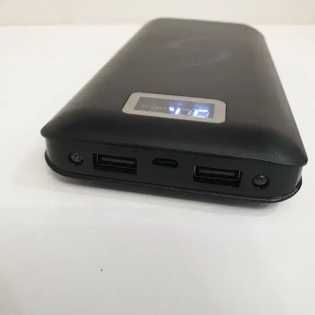 Power Bank павербанк з дисплеєм Techfuerza 30000mAh LCD портативний зовнішній акумулятор УМБ, 2xUSB/microUSB, Black - зображення 4