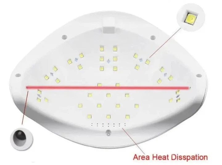 Профессиональная лампа для ногтей ультрафиолетовая Beauty nail Sun 669-48WT 24 LED+UV на две руки - изображение 7