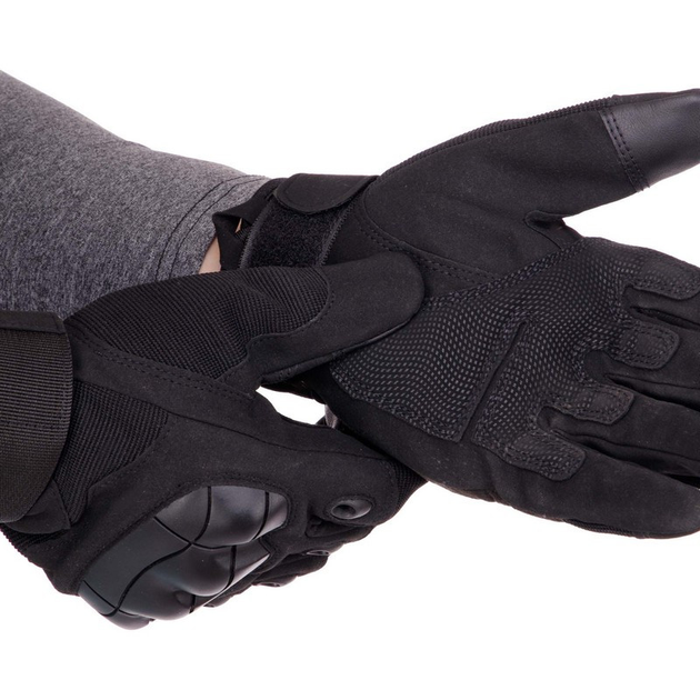 Перчатки тактические с закрытыми пальцами Zelart Action 8794 размер L Black - изображение 2