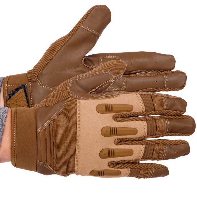 Перчатки тактические с закрытыми пальцами Zelart Action 8795 размер XL Khaki - изображение 1