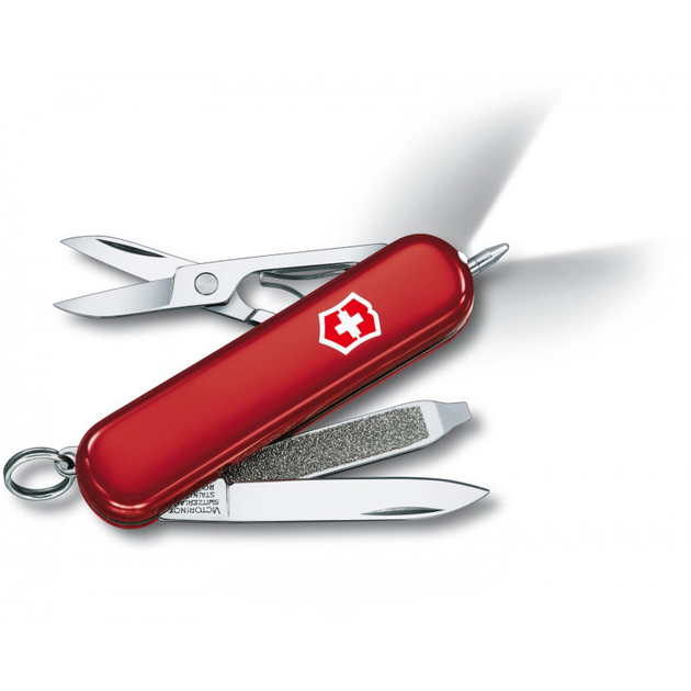 Нож многофункциональный Victorinox складной карманный 7 функций 58 мм. красный 2203390 - изображение 1