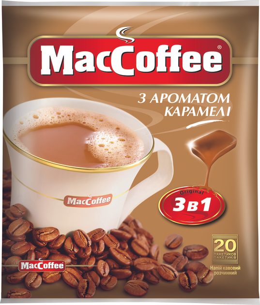 Акція на Кавовий напій 3в1 MacCoffee з ароматом карамелі 18 г x 20 шт від Rozetka