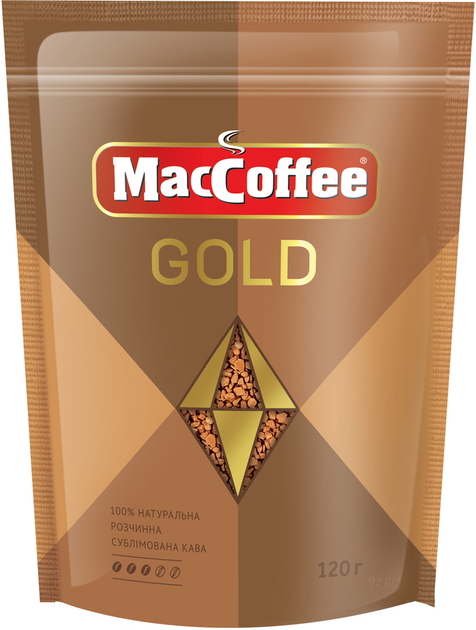 Акція на Кава натуральна розчинна сублімована MacCoffee Gold 120 г від Rozetka