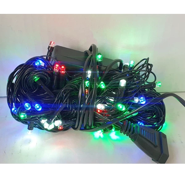 Світлодіодна гірлянда Lampiki на 100 LED мультиколір різнокольорова 8 режимів від мережі для приміщення та вулиці під накриттям - Фото 2 Світлодіодна гірлянда Lampiki на 100 LED мультиколір різнокольорова 8 режимів від мережі для приміщення та вулиці під накриттям - зображення 2