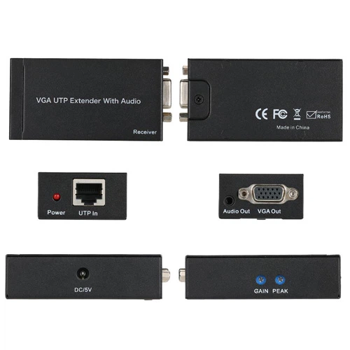Удлинитель Navceker VGA по RJ45 витой паре активный со звуком до 300 м - изображение 3