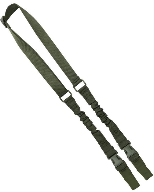 Ремінь для зброї/двоточковий KOMBAT UK Double Point Bungee Sling, оливковий - зображення 1