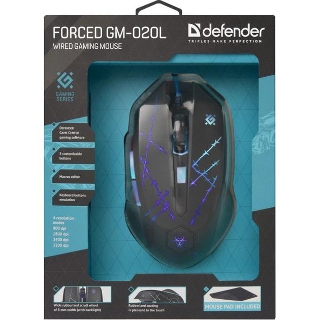 Миша Defender Forced GM-020L USB Black (52020) - зображення 12