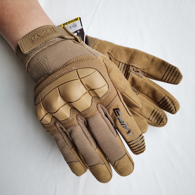 Тактические перчатки Полнопалые M-Pact 3 защитные Mechanix MX-FIT, XL Койот - изображение 2