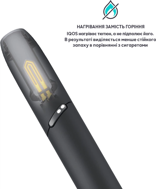 Пристрій для нагрівання тютюну IQOS 3 Duo Чорний (7622100817369