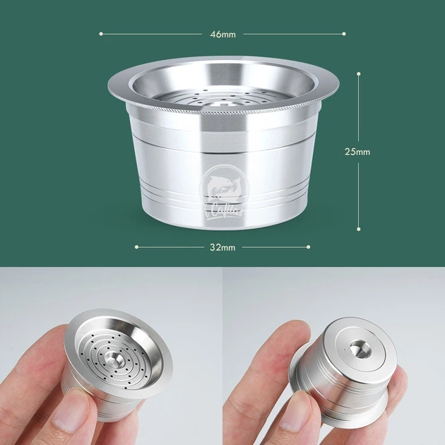 Многоразовая капсула из нержавеющей стали для кофемашины Tchibo Cafissimo Classic, Easy, Mini, Caffitaly, ICafilas - изображение 10
