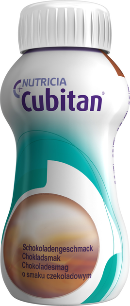 Упаковка ентерального харчування Nutricia Cubitan Chocolate flavour зі смаком шоколаду 200 мл х 4 шт (8716900569005) - зображення 2