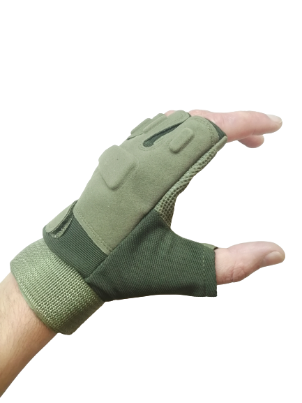 Перчатки тактические без пальцев Перчатки тактические беспалые Размер XL Зеленый (Олива) - изображение 2