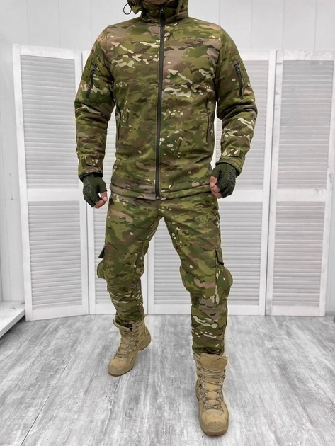 Тактическая теплая зимняя военная форма комплект костюм Accord Tactical ( Куртка + Штаны ), Камуфляж: Мультикам, Размер: XL - изображение 1