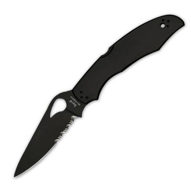 Нож Spyderco Byrd Cara Cara 2 Black, полусеррейтор (BY03BKPS2) - изображение 1
