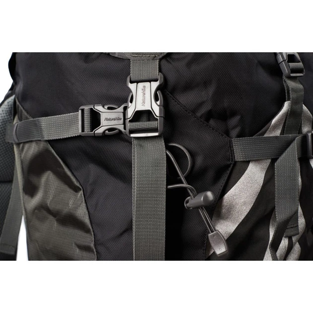 Рюкзак туристичний для трекінгу Naturehike NH70B070-B, 70 л + 5 л, чорно-сірий - зображення 4