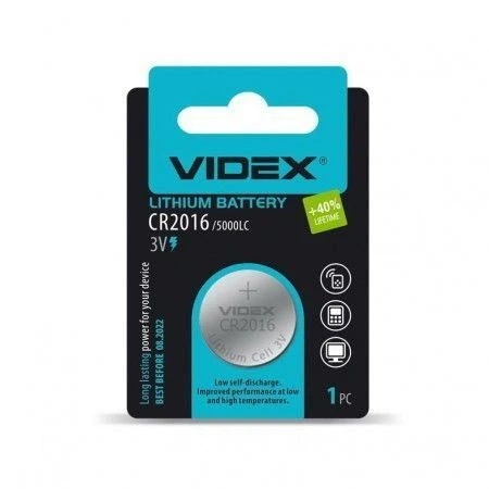 Батарейка литиевая Videx CR2016 1шт BLISTER CARD - изображение 5