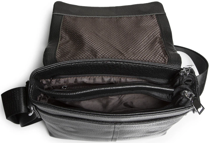 Сумка через плечо мягкая кожаная BEXHILL BX734A Черный 26 х 23 х 6 см - Фото 2 Сумка через плечо мягкая кожаная BEXHILL BX734A Черный 26 х 23 х 6 см - изображение 2