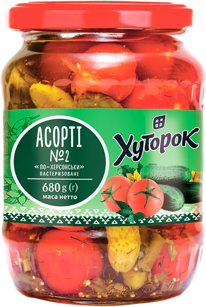 Ассорти №2 Хуторок Овощи маринованные 680 г (4820182780097) – ROZETKA ...