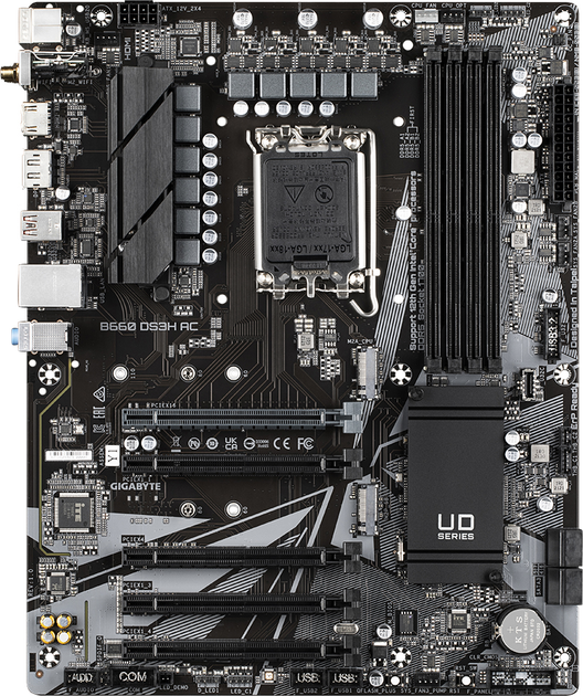Материнская плата Gigabyte B660 DS3H AC (s1700, Intel B660, PCI-Ex16 ...