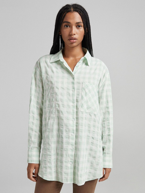 Рубашка Bershka 6141/359/500 S Салатовая (SZ06141359500026) – в ...
