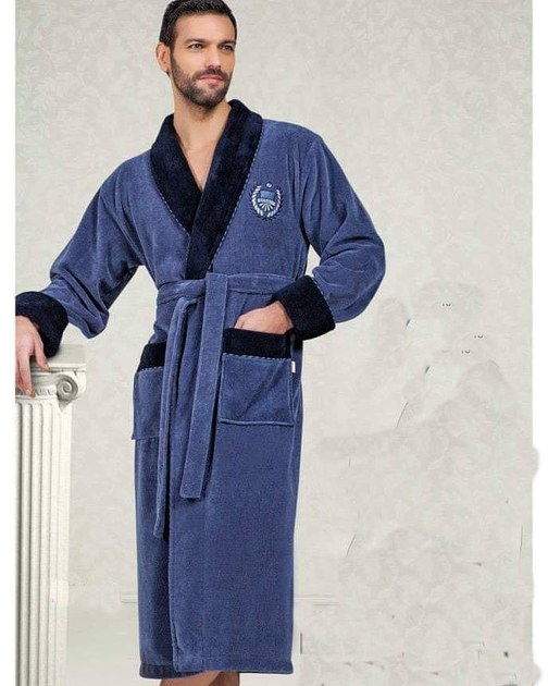 Мужской махровый халат Nusa 1140-1 fume 4XL от продавца: Vadis Secret ...