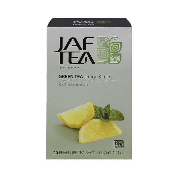 Чай зеленый Лимон и мята Jaf Tea Lemon&Mint пакетированный 20п*2г от ...
