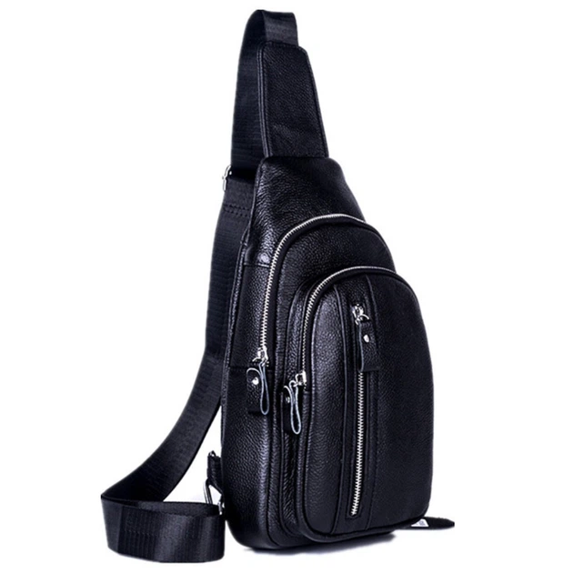Сумка на одну шлейку чорна Tiding Bag FL-A25F-5055A - Фото 9 Сумка на одну шлейку чорна Tiding Bag FL-A25F-5055A - зображення 9