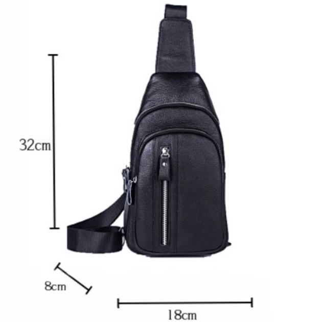 Сумка на одну шлейку чорна Tiding Bag FL-A25F-5055A - Фото 10 Сумка на одну шлейку чорна Tiding Bag FL-A25F-5055A - зображення 10