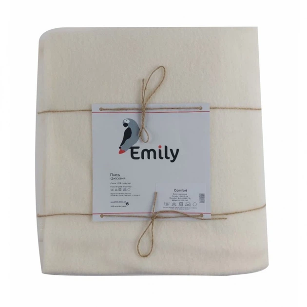 Плед флисовый Сomfort ТМ Emily молочный 130х160 см - изображение 2