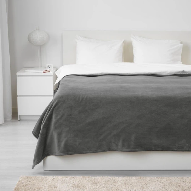 Покривало IKEA TRATTVIVA 230х250 см сіре (703.496.81) - Фото 2 Покривало IKEA TRATTVIVA 230х250 см сіре (703.496.81) - изображение 2