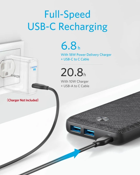 УМБ Anker PowerCore III Sense 20000 mAh 20W Black (A1365G11