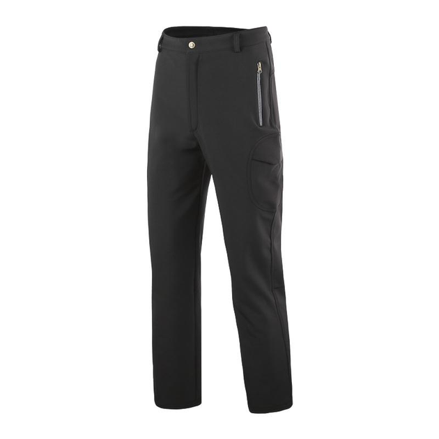 Тактичні штани Lesko для B001 XL Black теплі осінньо-зимові на флісі для спецслужб - зображення 1