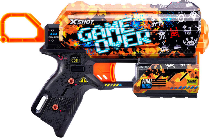 Быстрострельный бластер Zuru X-SHOT Skins Flux Game Over 8 патронов ...